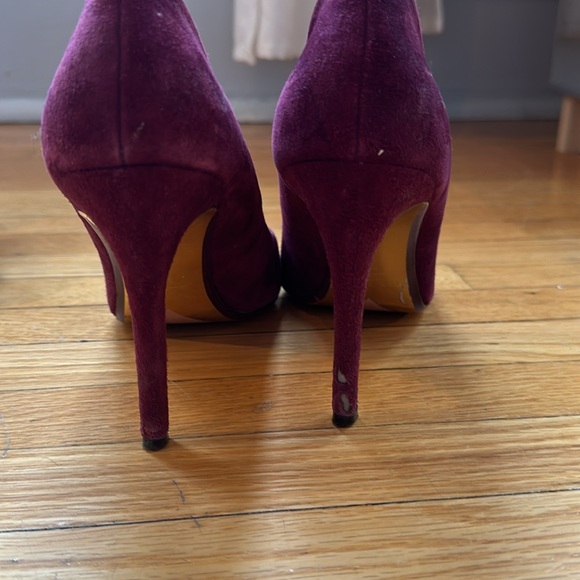 Purple suede high heels - Picture 3 of 3